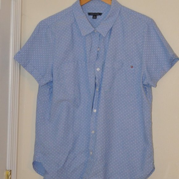 Tommy Hilfiger Button Down Shirt Girls XL 16 - Picture 1 of 4